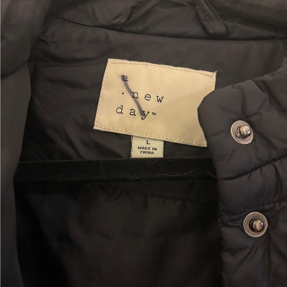 A New Day Black Quilted Thin Puffer Jacket - Picture 2 of 2